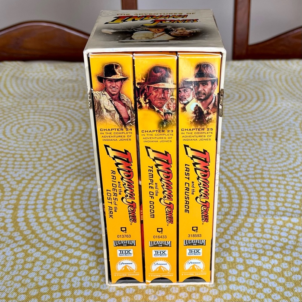 Vintage 1999 Indiana Jones Trilogy VHS Box Set